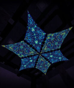 CP-DM03 and CP-DM04 - 6 Diamonds Canopy Set - UV-Reactive Flurescent Ceiling Decoration - 3D-Preview