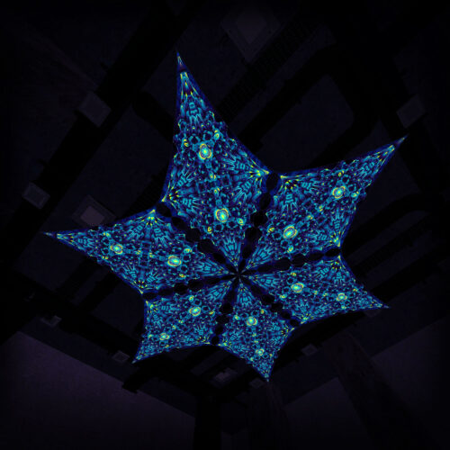 CP-DM03 - 6 Diamonds Canopy Set - UV-Reactive Flurescent Ceiling Decoration - 3D-Preview