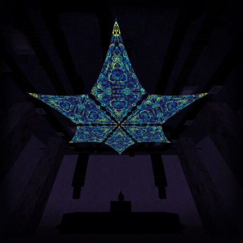 CP-DM04 - 6 Diamonds Canopy Set - UV-Reactive Flurescent Ceiling Decoration - 3D-Preview