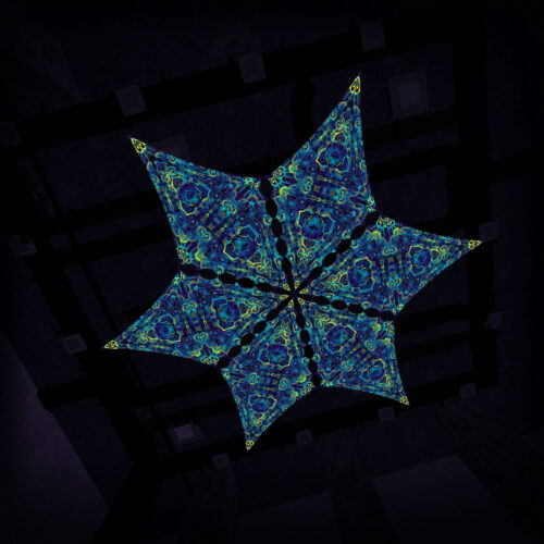 CP-DM04 - 6 Diamonds Canopy Set - UV-Reactive Flurescent Ceiling Decoration - 3D-Preview
