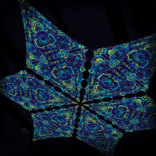 CP-DM04 - 6 Diamonds Canopy Set - UV-Reactive Flurescent Ceiling Decoration - 3D-Preview