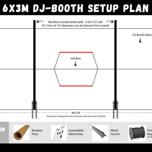 DJ-Booth size Medium - Setup Layout