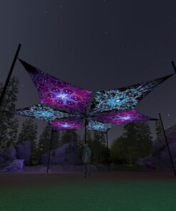 EN-DM02 and EN-DM03 - 6 Diamonds Canopy Set - UV-Reactive Flurescent Ceiling Decoration - 3D-Preview