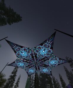 EN-DM02 - 6 Diamonds Canopy Set - UV-Reactive Flurescent Ceiling Decoration - 3D-Preview