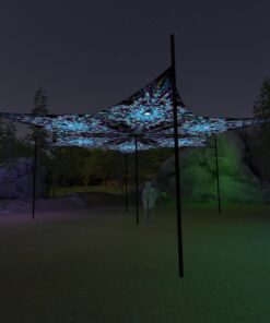 EN-DM02 - 6 Diamonds Canopy Set - UV-Reactive Flurescent Ceiling Decoration - 3D-Preview