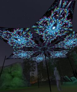 EN-DM02 - 6 Diamonds Canopy Set - UV-Reactive Flurescent Ceiling Decoration - 3D-Preview