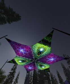 EN-DM03 and EN-DM01 - 6 Diamonds Canopy Set - UV-Reactive Flurescent Ceiling Decoration - 3D-Preview