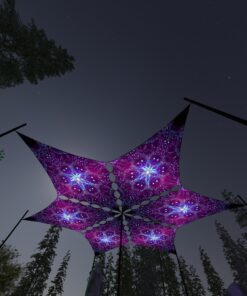 EN-DM03 - 6 Diamonds Canopy Set - UV-Reactive Flurescent Ceiling Decoration - 3D-Preview