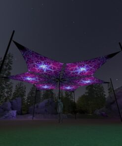 EN-DM03 - 6 Diamonds Canopy Set - UV-Reactive Flurescent Ceiling Decoration - 3D-Preview