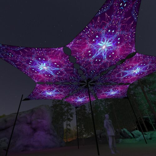 EN-DM03 - 6 Diamonds Canopy Set - UV-Reactive Flurescent Ceiling Decoration - 3D-Preview