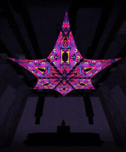 ES-DM01 and ES-DM02 - 6 Diamonds Canopy Set - UV-Reactive Flurescent Ceiling Decoration - 3D-Preview