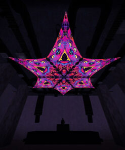 ES-DM02 - 6 Diamonds Canopy Set - UV-Reactive Flurescent Ceiling Decoration - 3D-Preview