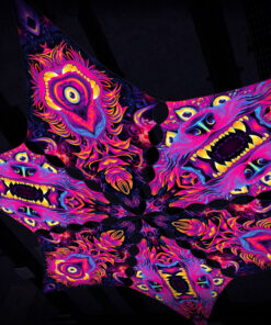 ES-DM03 and ES-DM01 - 6 Diamonds Canopy Set - UV-Reactive Flurescent Ceiling Decoration - 3D-Preview