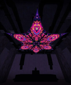 ES-DM03 - 6 Diamonds Canopy Set - UV-Reactive Flurescent Ceiling Decoration - 3D-Preview