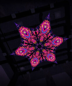 ES-DM03 - 6 Diamonds Canopy Set - UV-Reactive Flurescent Ceiling Decoration - 3D-Preview