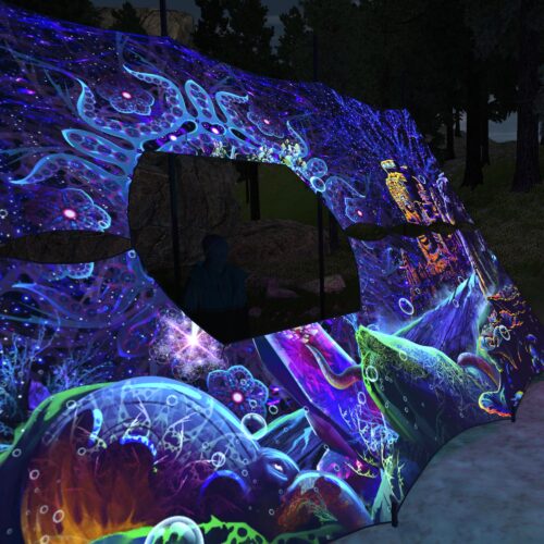 Epic Underwater Kingdom - DJ-Booth - UV-Reactive Psychedelic Decoration - 3D-Preview