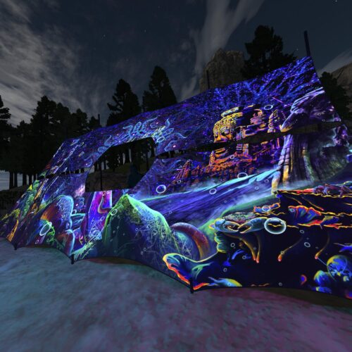 Epic Underwater Kingdom - DJ-Booth - UV-Reactive Psychedelic Decoration - 3D-Preview