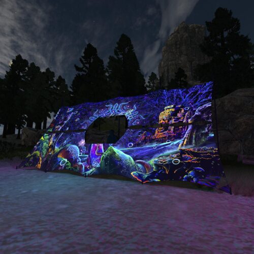 Epic Underwater Kingdom - DJ-Booth - UV-Reactive Psychedelic Decoration - 3D-Preview