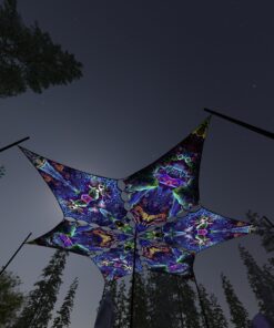 EUK-DM01 and EUK-DM02 - 6 Diamonds Canopy Set - UV-Reactive Flurescent Ceiling Decoration - 3D-Preview