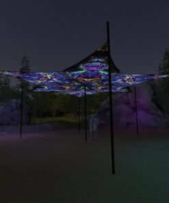 EUK-DM01 and EUK-DM02 - 6 Diamonds Canopy Set - UV-Reactive Flurescent Ceiling Decoration - 3D-Preview