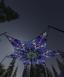 EUK-DM01 - 6 Diamonds Canopy Set - UV-Reactive Flurescent Ceiling Decoration - 3D-Preview