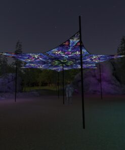 EUK-DM01 - 6 Diamonds Canopy Set - UV-Reactive Flurescent Ceiling Decoration - 3D-Preview