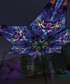EUK-DM01 - 6 Diamonds Canopy Set - UV-Reactive Flurescent Ceiling Decoration - 3D-Preview