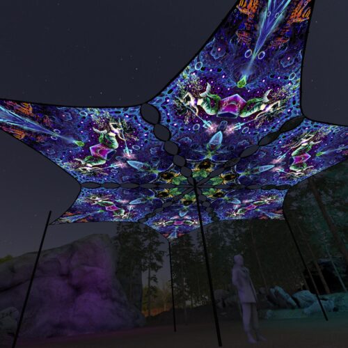EUK-DM01 - 6 Diamonds Canopy Set - UV-Reactive Flurescent Ceiling Decoration - 3D-Preview