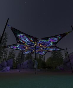 EUK-DM02 and EUK-DM03 - 6 Diamonds Canopy Set - UV-Reactive Flurescent Ceiling Decoration - 3D-Preview