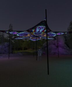 EUK-DM02 and EUK-DM03 - 6 Diamonds Canopy Set - UV-Reactive Flurescent Ceiling Decoration - 3D-Preview