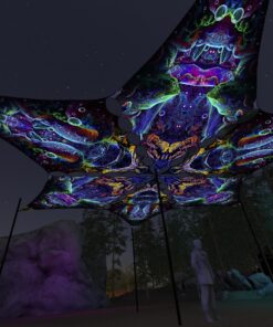 EUK-DM02 and EUK-DM03 - 6 Diamonds Canopy Set - UV-Reactive Flurescent Ceiling Decoration - 3D-Preview