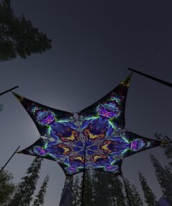 EUK-DM02 - 6 Diamonds Canopy Set - UV-Reactive Flurescent Ceiling Decoration - 3D-Preview