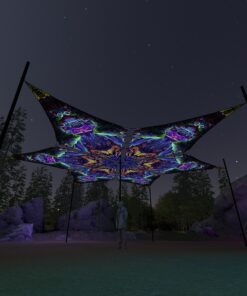 EUK-DM02 - 6 Diamonds Canopy Set - UV-Reactive Flurescent Ceiling Decoration - 3D-Preview