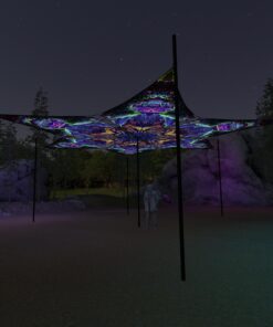 EUK-DM02 - 6 Diamonds Canopy Set - UV-Reactive Flurescent Ceiling Decoration - 3D-Preview