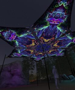 EUK-DM02 - 6 Diamonds Canopy Set - UV-Reactive Flurescent Ceiling Decoration - 3D-Preview