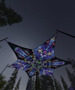 EUK-DM03 and EUK-DM01 - 6 Diamonds Canopy Set - UV-Reactive Flurescent Ceiling Decoration - 3D-Preview