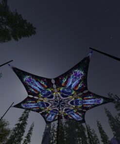 EUK-DM03 - 6 Diamonds Canopy Set - UV-Reactive Flurescent Ceiling Decoration - 3D-Preview