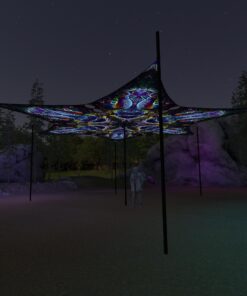 EUK-DM03 - 6 Diamonds Canopy Set - UV-Reactive Flurescent Ceiling Decoration - 3D-Preview