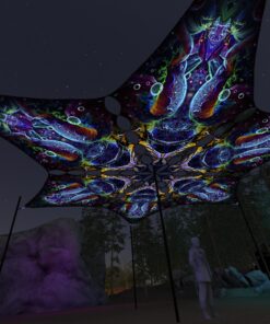 EUK-DM03 - 6 Diamonds Canopy Set - UV-Reactive Flurescent Ceiling Decoration - 3D-Preview