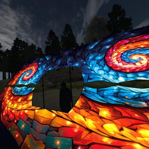 Endless Vortex - DJ-Booth V1 - UV-Reactive Psychedelic Decoration - 3D-Preview