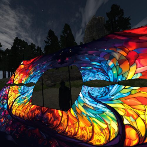 Endless Vortex - DJ-Booth V2 - UV-Reactive Psychedelic Decoration - 3D-Preview