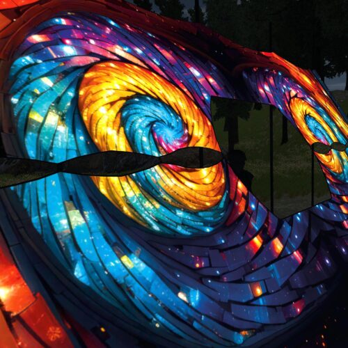 Endless Vortex - DJ-Booth V3 - UV-Reactive Psychedelic Decoration - 3D-Preview