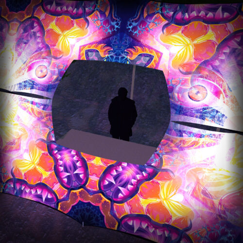Frozen Corals - DJ-Booth - UV-Reactive Psychedelic Decoration