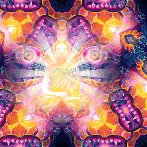 Frozen Corals - DJ-Booth - UV-Reactive Psychedelic Decoration -Closeup