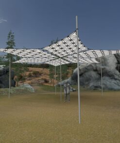 FL-DM01 - 6 Diamonds Canopy Set - Black and White Ceiling Decoration - 3D-Preview