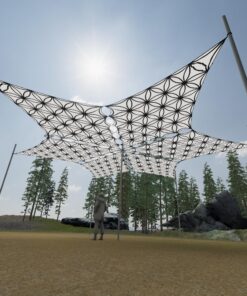 FL-DM01 - 6 Diamonds Canopy Set - Black and White Ceiling Decoration - 3D-Preview