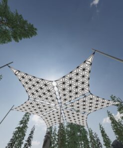 FL-DM01 - 6 Diamonds Canopy Set - Black and White Ceiling Decoration - 3D-Preview