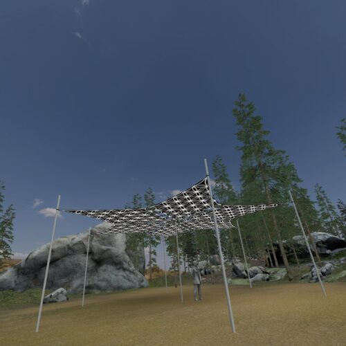 FL-DM02 - 6 Diamonds Canopy Set - Black and White Ceiling Decoration - 3D-Preview