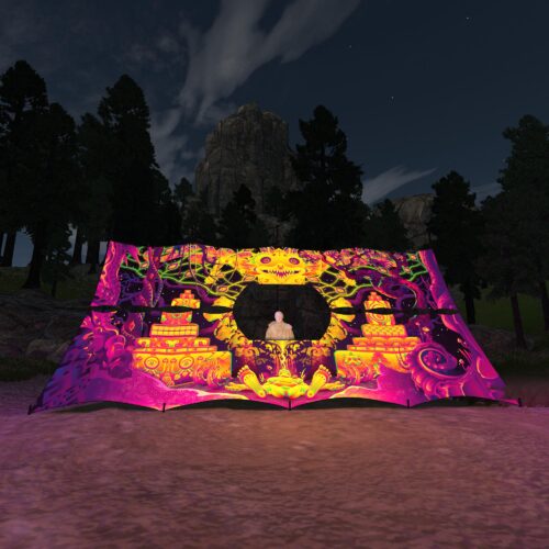 Let it Be - DJ-Booth - UV-Reactive Psychedelic Decoration - 3D-Preview