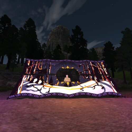 Winter Tale - DJ-Booth - UV-Reactive Psychedelic Decoration - 3D-Preview